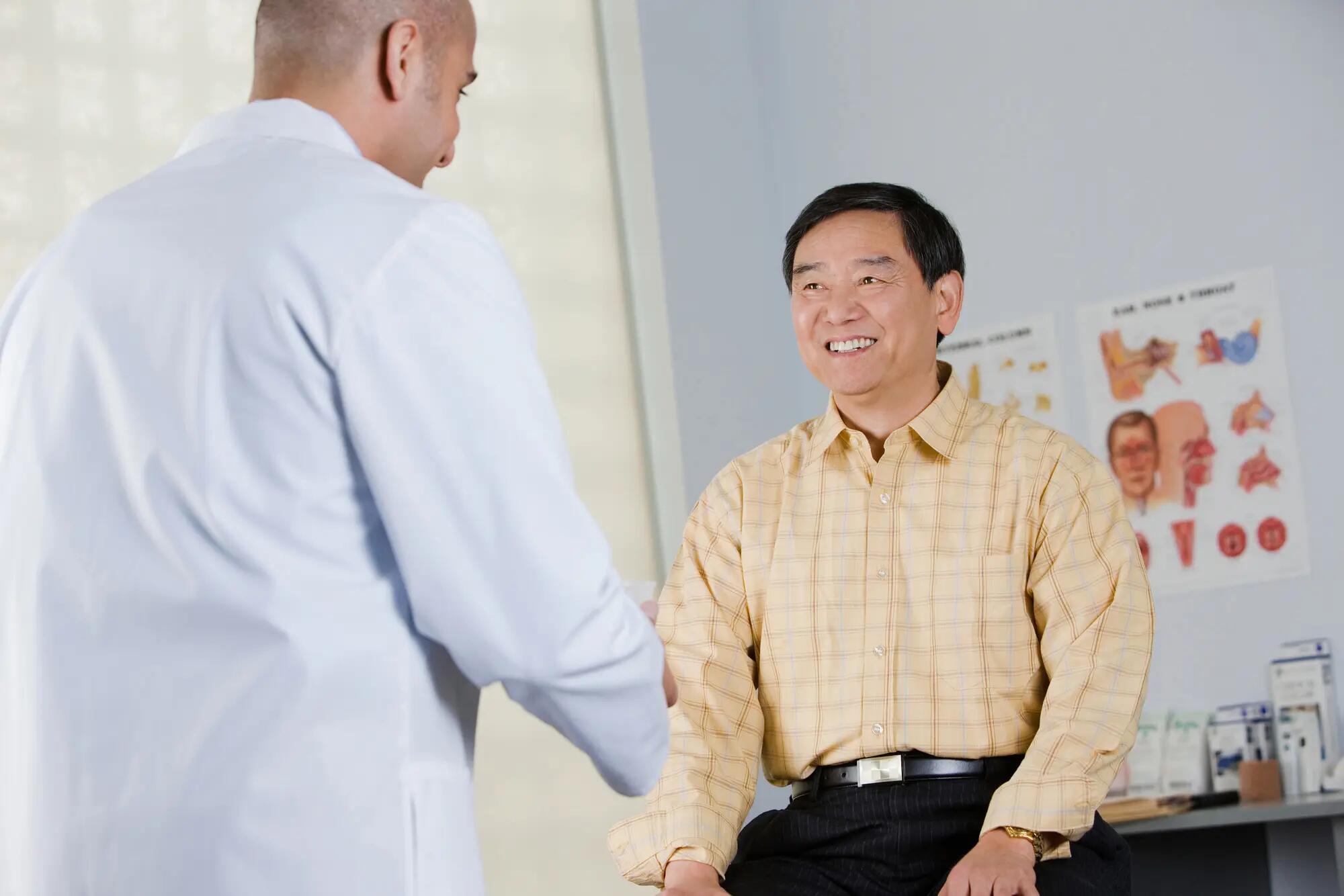 Doctor and a smiling patient