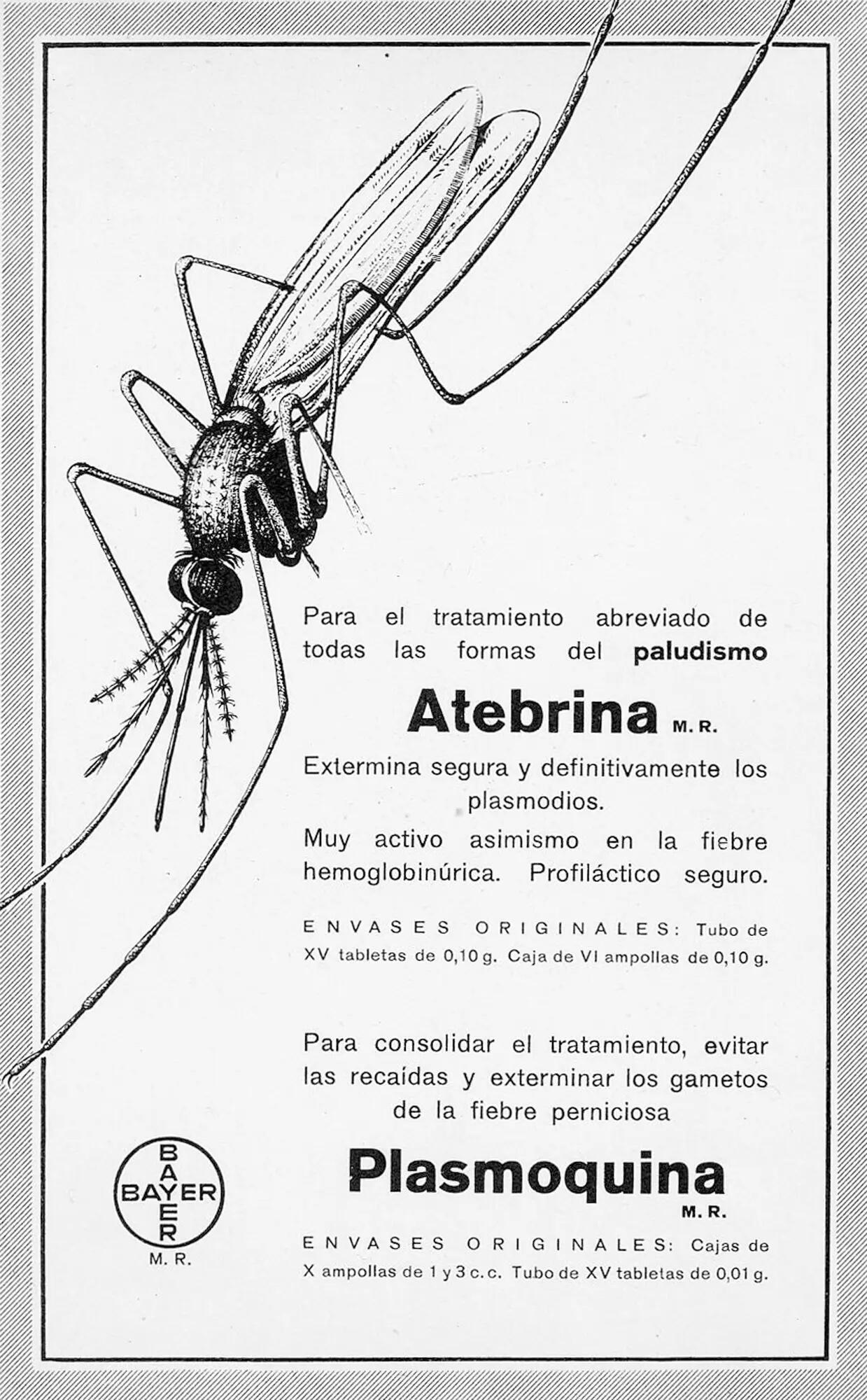 Advertising for Atebrin and Plasmochin