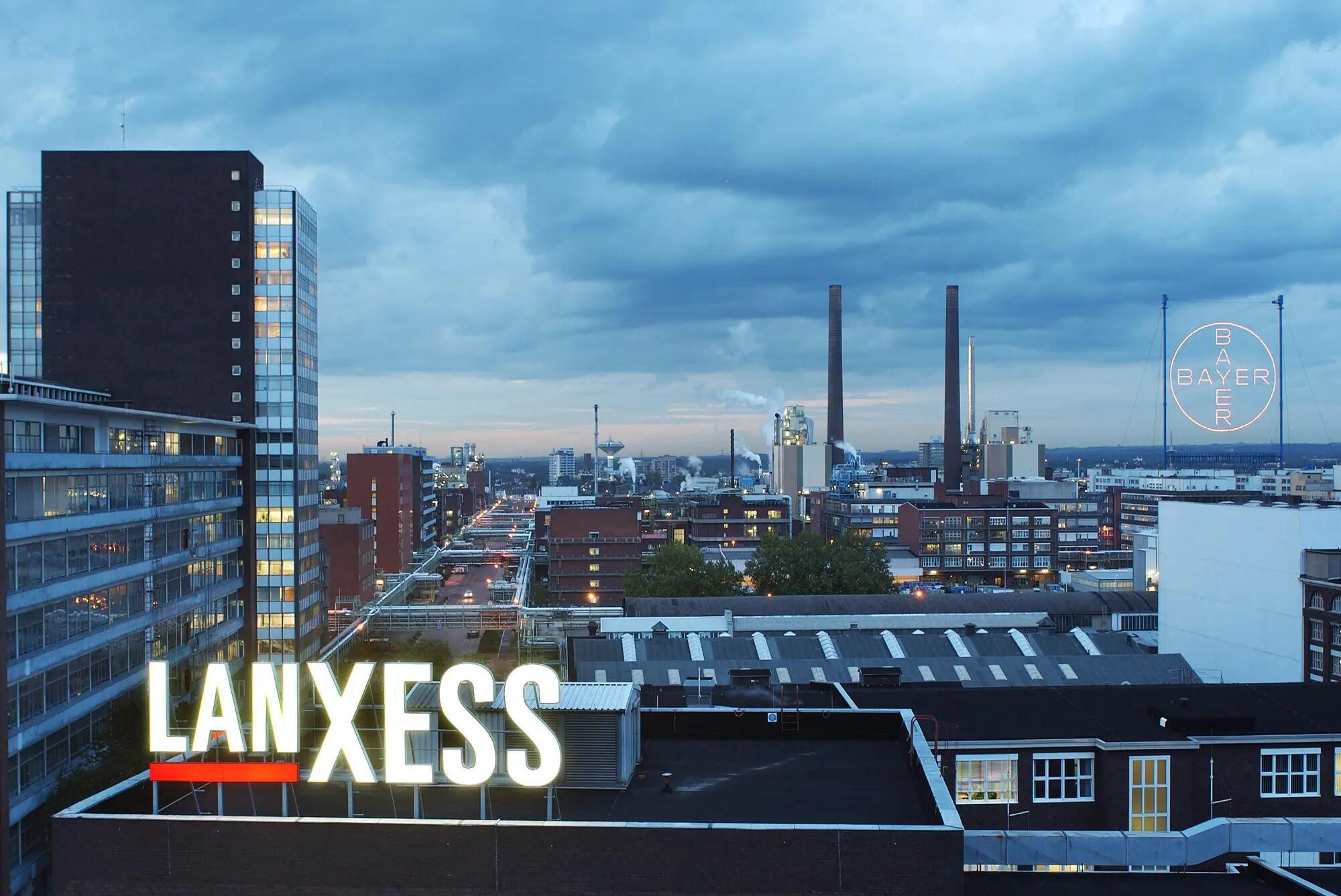 Lanxess neon sign