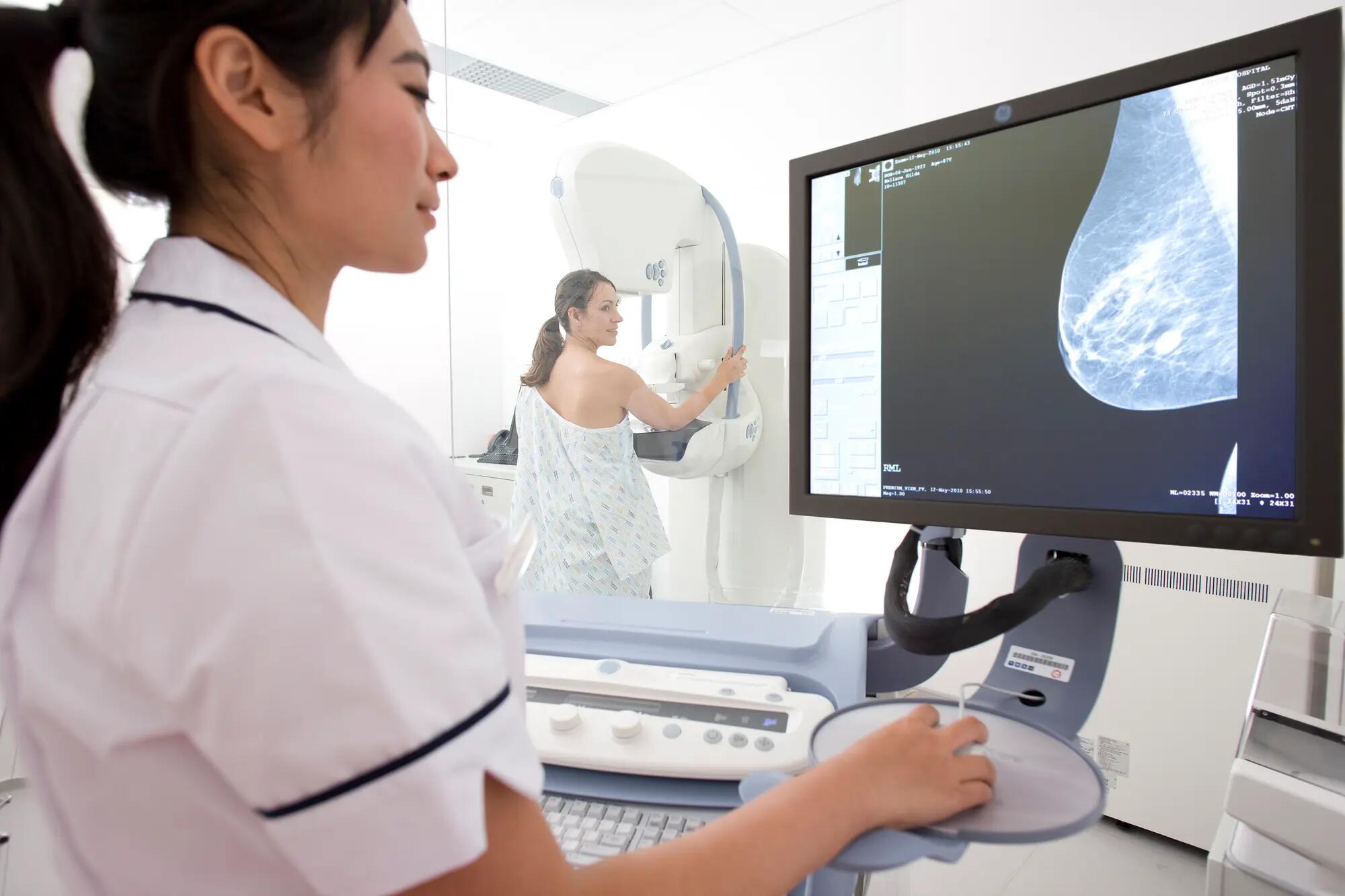 Radiologist reviews results